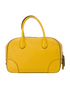 Diamante Top Handle Bag, &pound;395, Handbags, Yellow, Leather, Back view